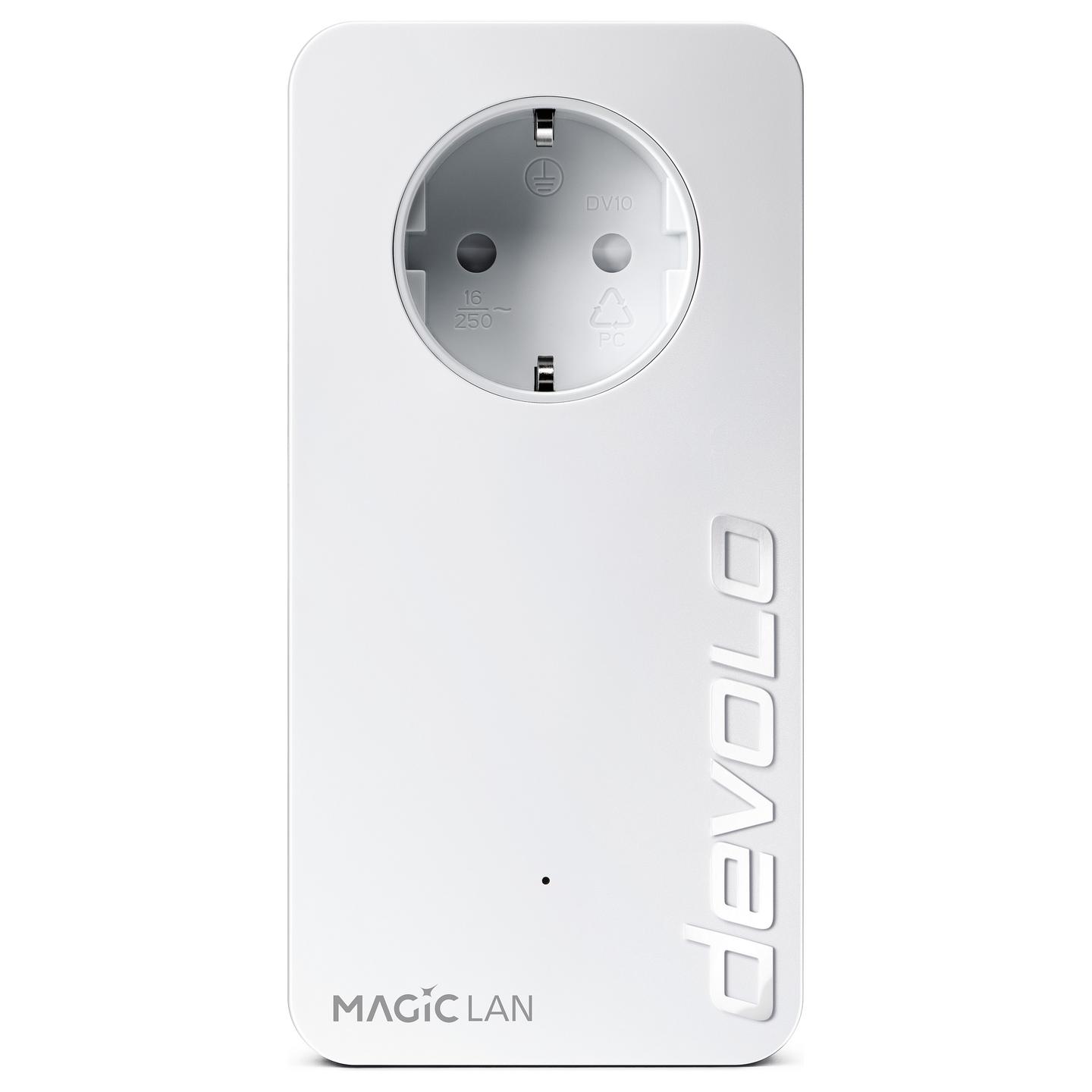 Power-LAN devolo Magic 2 LAN triple, 2400Mbps, G.hn, 3à Gigabit Ethernet, 10/100/1000Mbps, AES 128-bit - Bardhë - 2