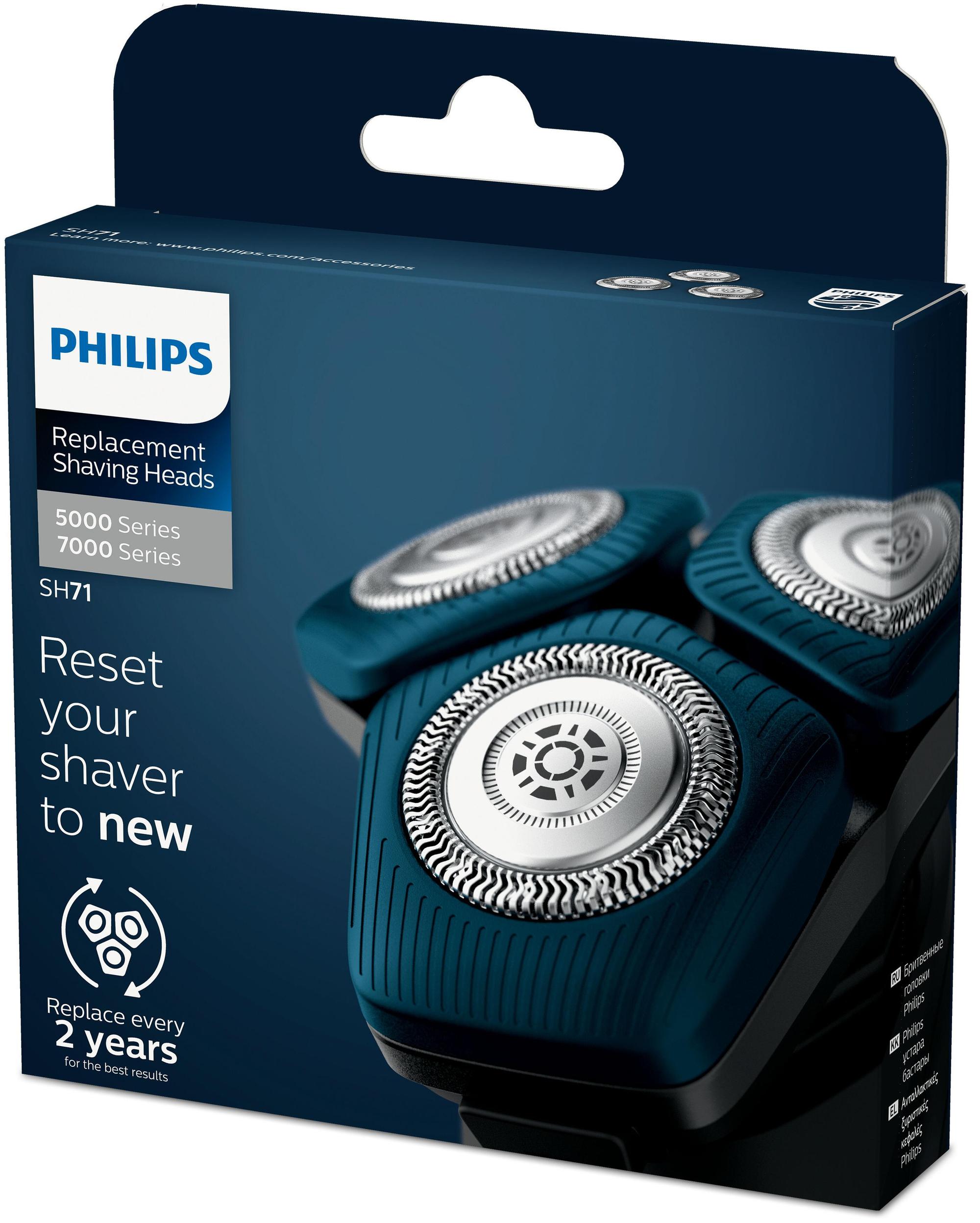 Kokë Zëvendësuese Philips Series 5000/7000 / SH71/50 / 3 Copë – Argjend - 2