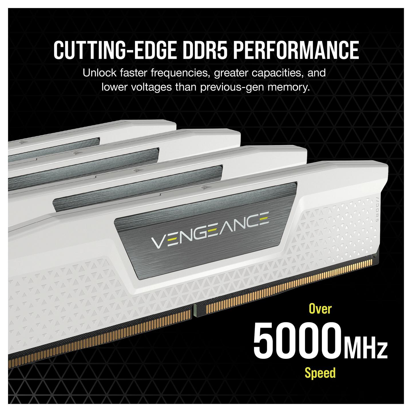 RAM Memorie DDR5 Corsair Vengeance, 32GB (2x16GB), 6000MHz, CL36, 288-pin, 1.35V - Bardhë - 10