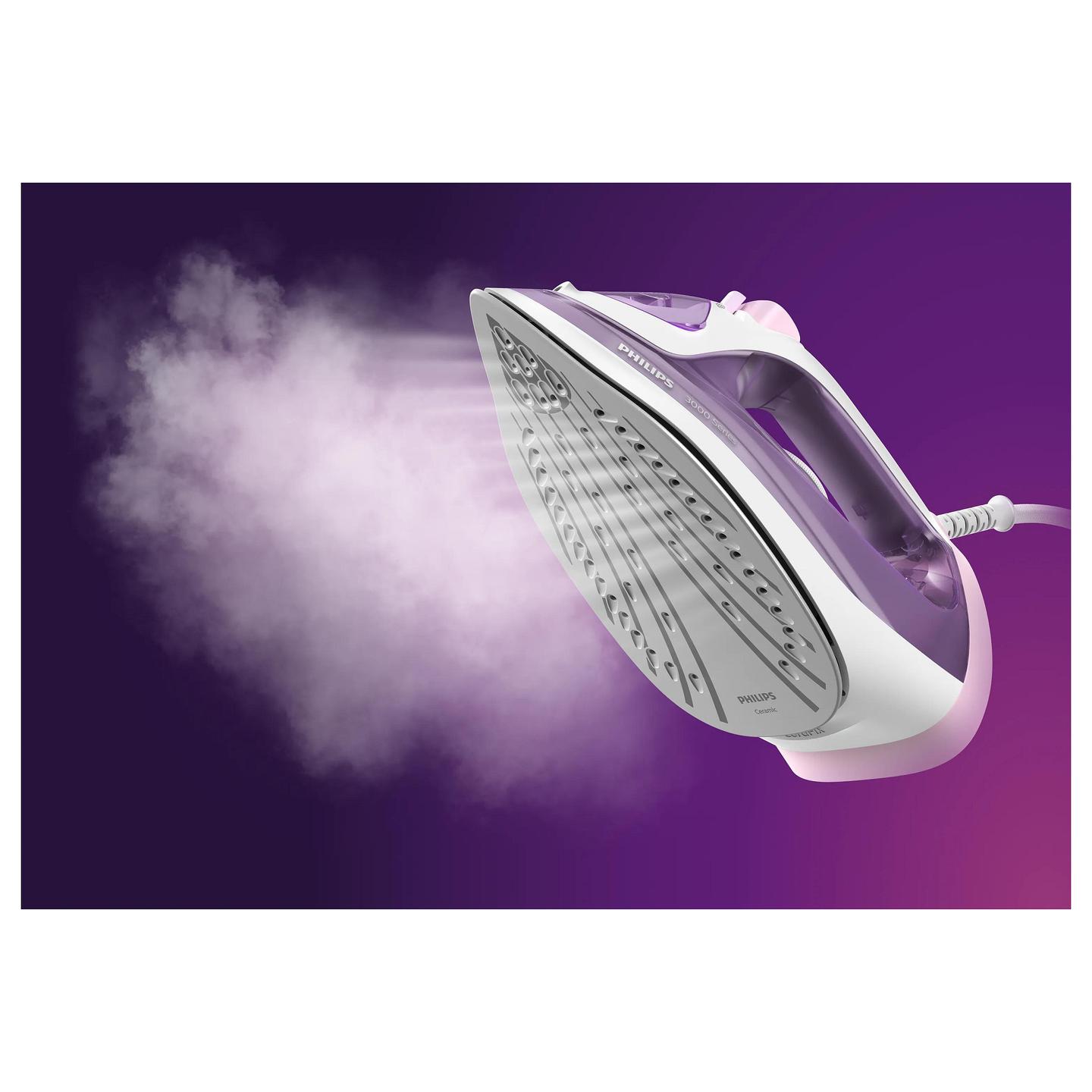 Hekur me avull Philips 3000 Series DST3010/30 / 2000W / Ceramic / 30g/min / Steam Boost 140g / 300ml – Vjollcë/Bardhë - 5