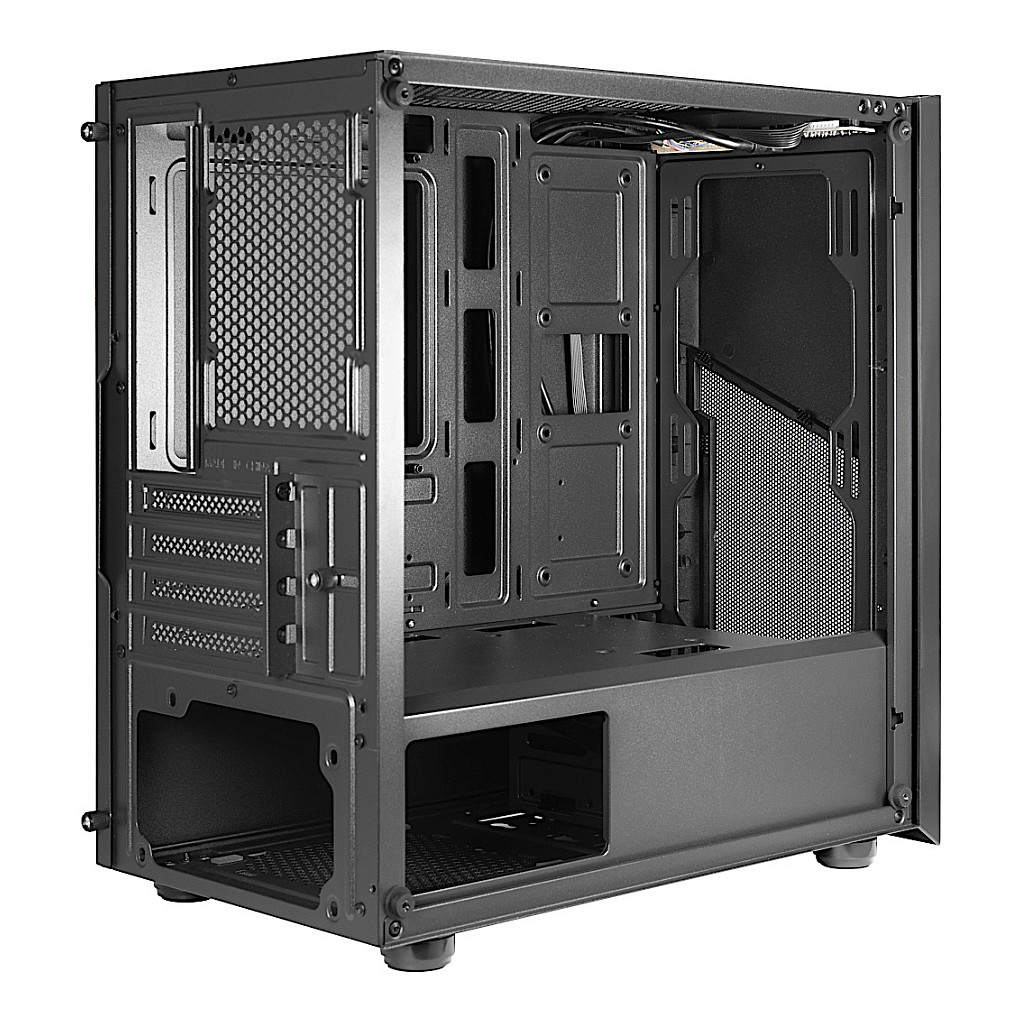 Kasë PC Inter-Tech SM-007 Enforcer / Mini Tower / Micro-ATX / Mini-ITX / 2x 120/140mm Fan Support / 3x 2.5" + 1x 3.5" Bay / Tempered Glass - Zezë - 7