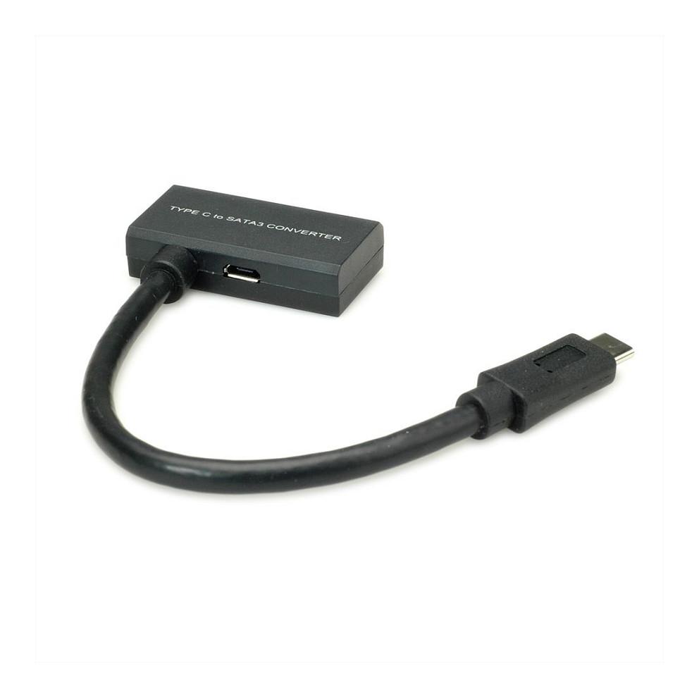 Adapter VALUE 12.99.1051, USB 3.2 Gen 1, USB-C në SATA, për HDD/SSD 2,5", 6Gbps, 1m - Zezë - 2