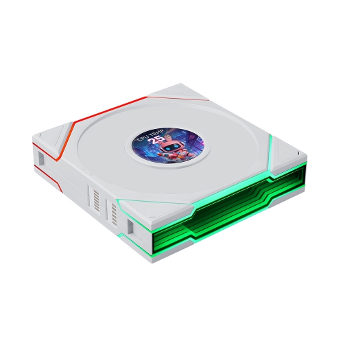 Ftohës për Kasë Lian Li UNI FAN TL LCD FLEX / 120mm / 350-1900 RPM / LCD / ARGB / PWM / Reverse – Bardhë