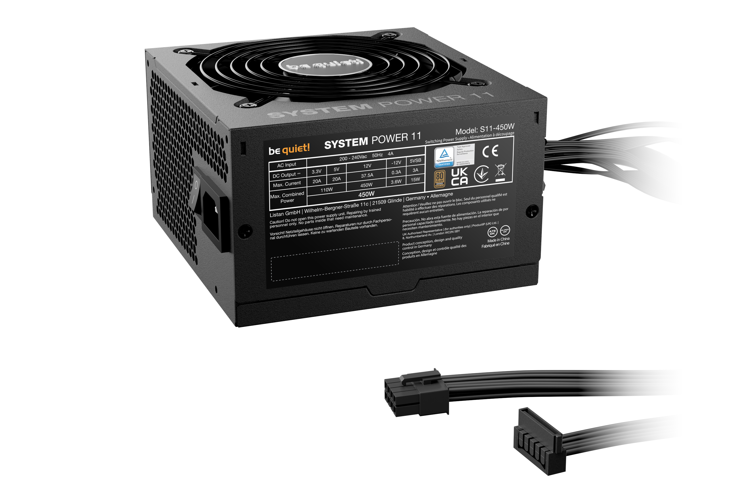Furnizues Energjie be quiet! System Power 11 / 450W / ATX / 80 PLUS Bronze / Non-Modular - Zezë - 2