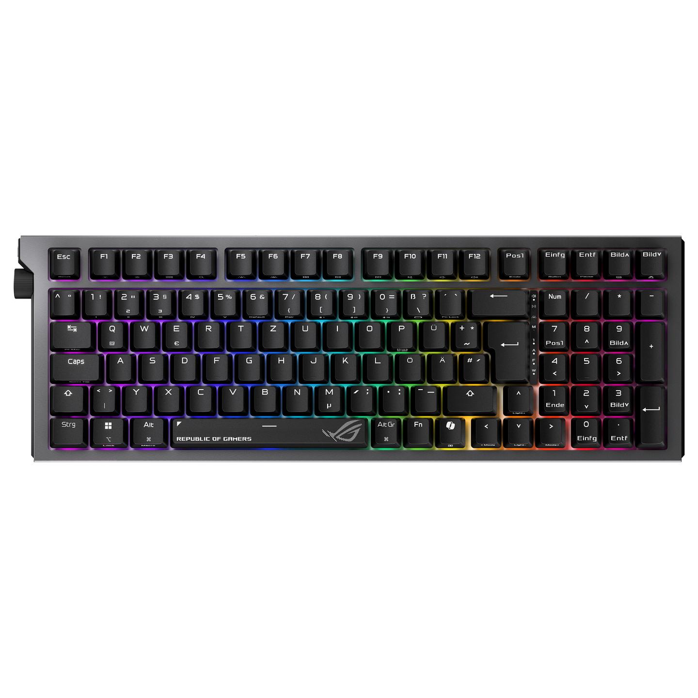 Tastierë Gaming ASUS ROG Strix Morph 96 Wireless / Wired & Wireless / QWERTZ / Mekanike / RGB LED - Zezë