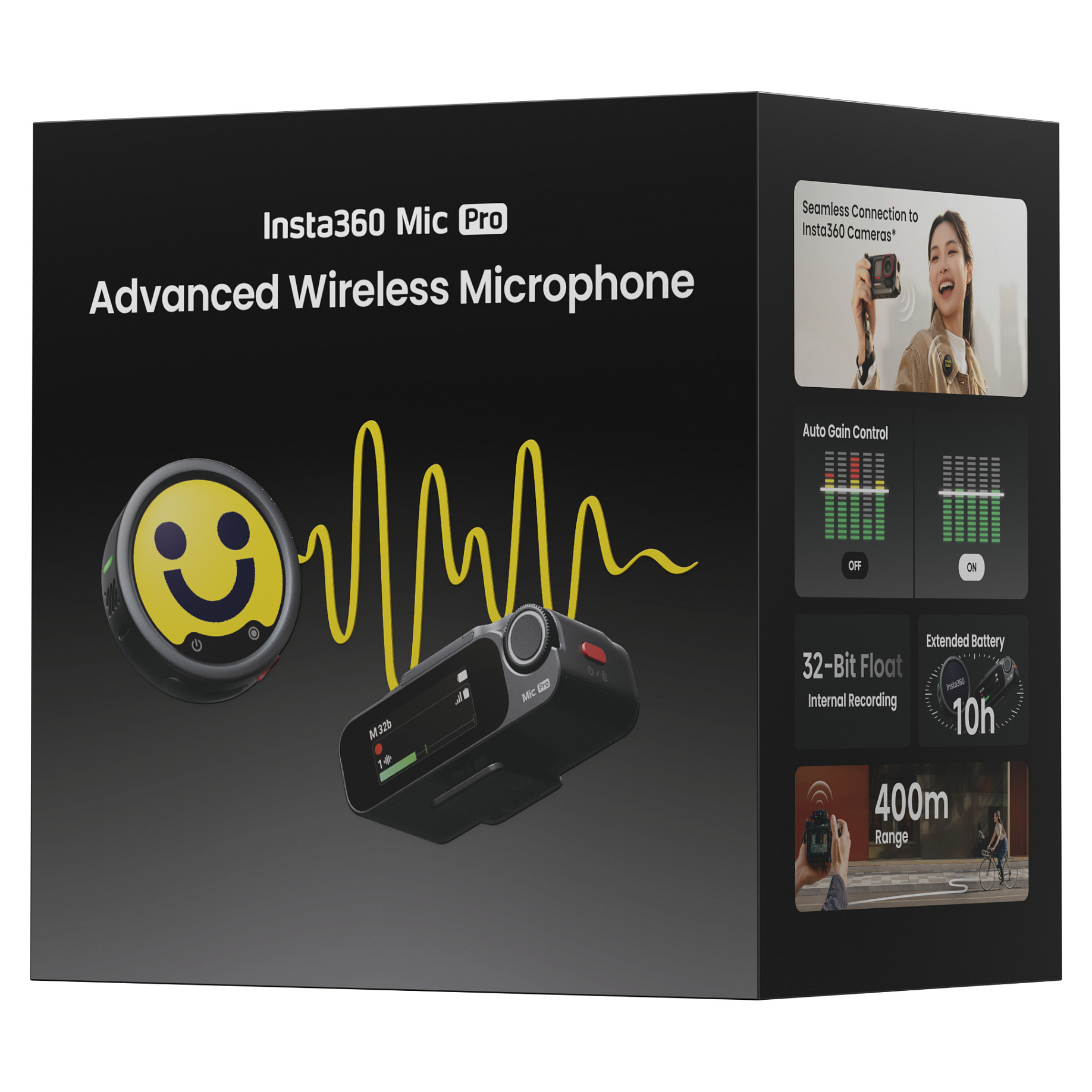 Aksesorë Audio Insta360 Mic Pro / Wireless / USB-C - Zezë - 12