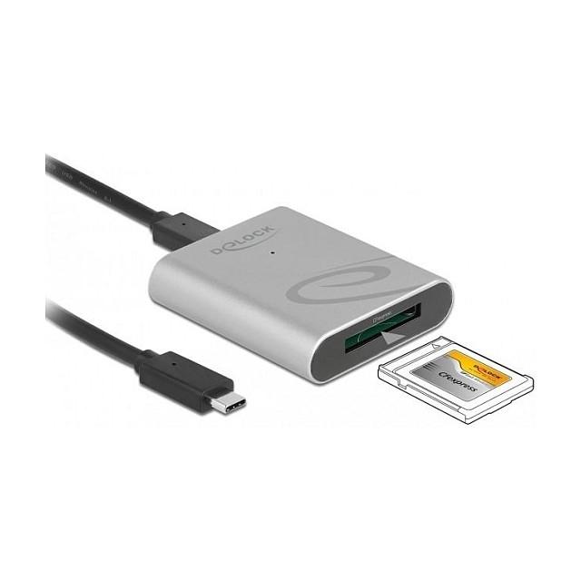 Lexues Kartelash DeLOCK 91751 / CFexpress 2.0 Type B / USB 3.2 Gen 2 / USB-C / 10 Gbit/s - Gri