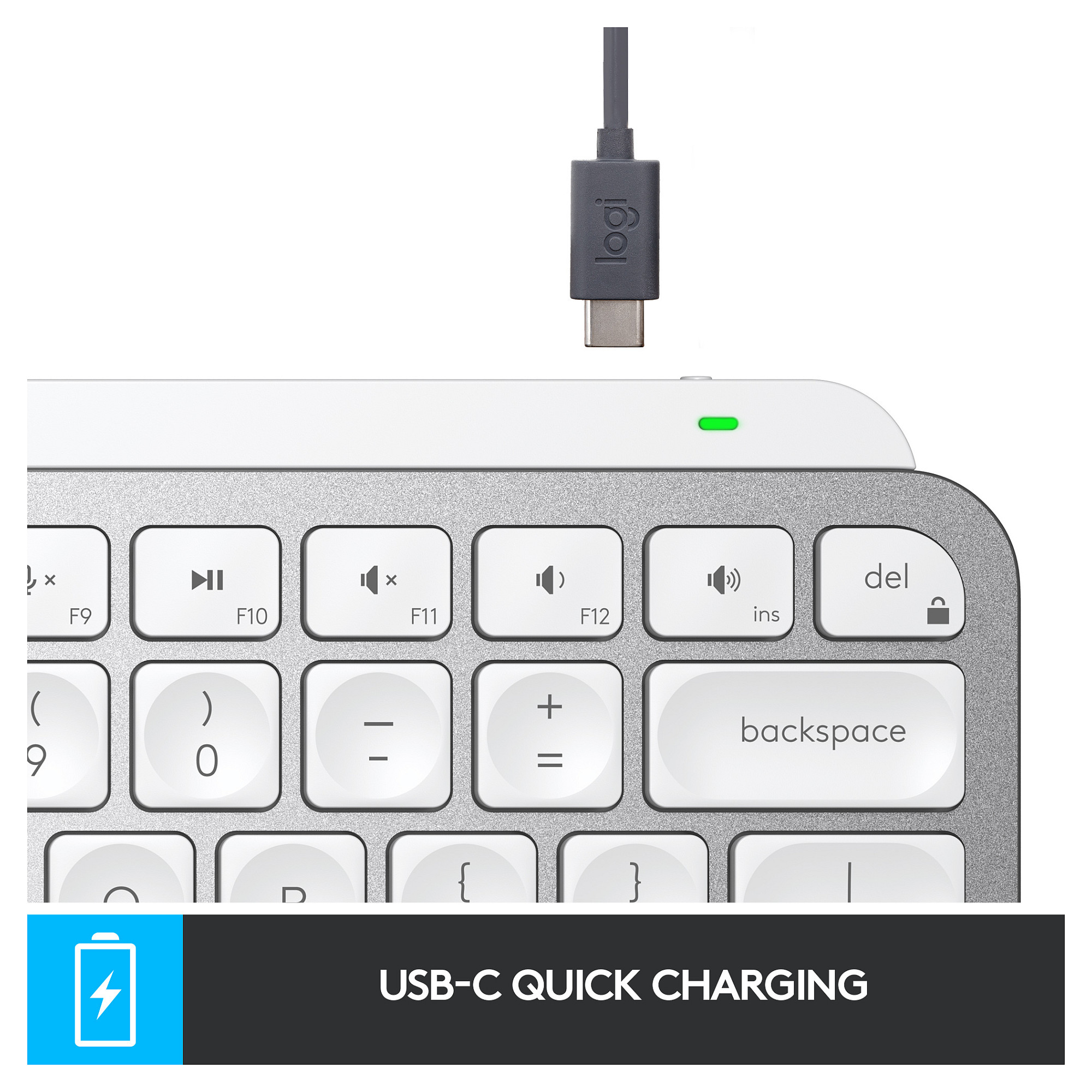 Tastierë Pa kabllo Logitech MX Keys Mini for Business / Kompakte / Membrane / Multi-Device / Bluetooth + Logi Bolt / 3 Pajisje / QWERTY US / USB-C - Hiri - 13