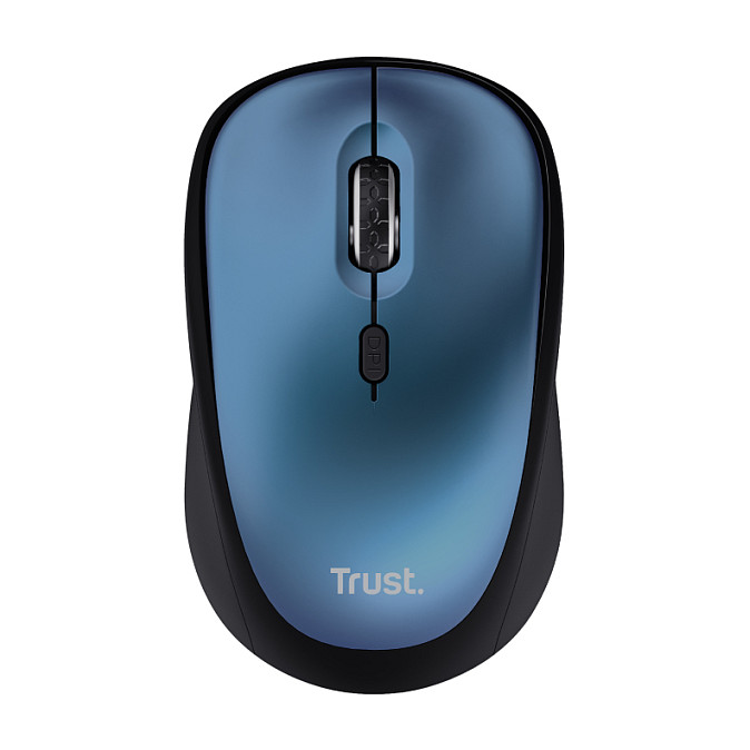 Maus pa kabllo Trust Yvi+ Silent / 1600 DPI / RF Wireless / 4 Butona - Zezë/Kaltër - 2
