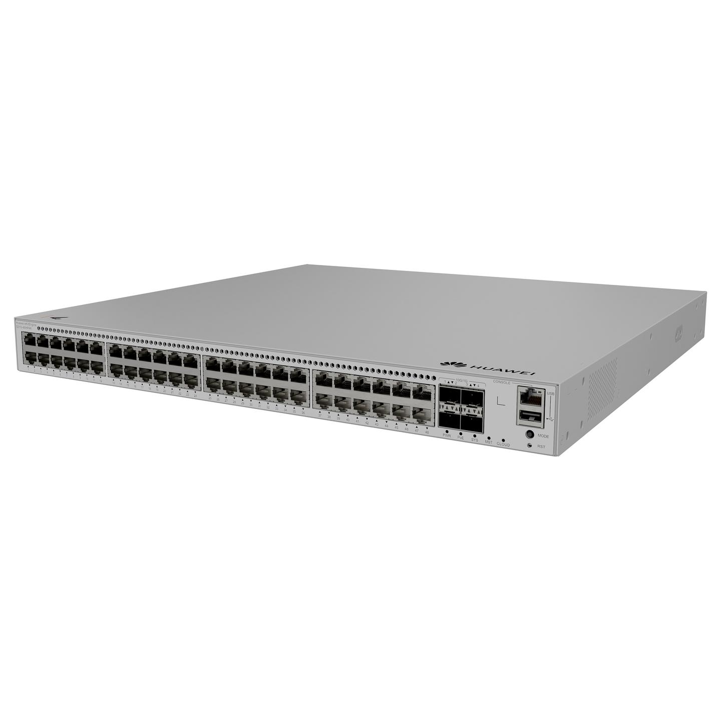 Switch Huawei eKitEngine S310-48HP4X, 48x Gigabit Ethernet RJ45 PoE+, 4x 10G SFP+, PoE 846W, 176Gbps, Layer 2 Managed, Rack 1U - Hiri - 3