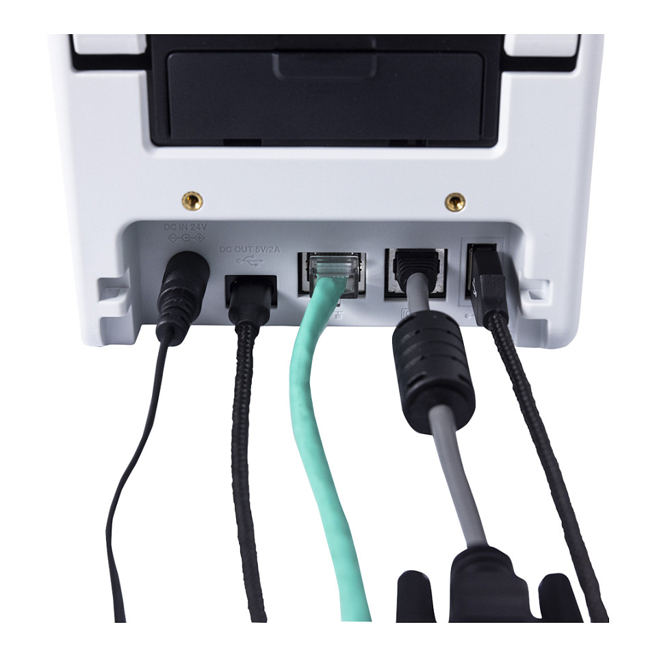 Printer Etiketash Brother TD-2320D203 / Direct Termal / 203x203 DPI / 152mm/sek / Ethernet+USB+RS-232 – Zezë/Hiri - 2