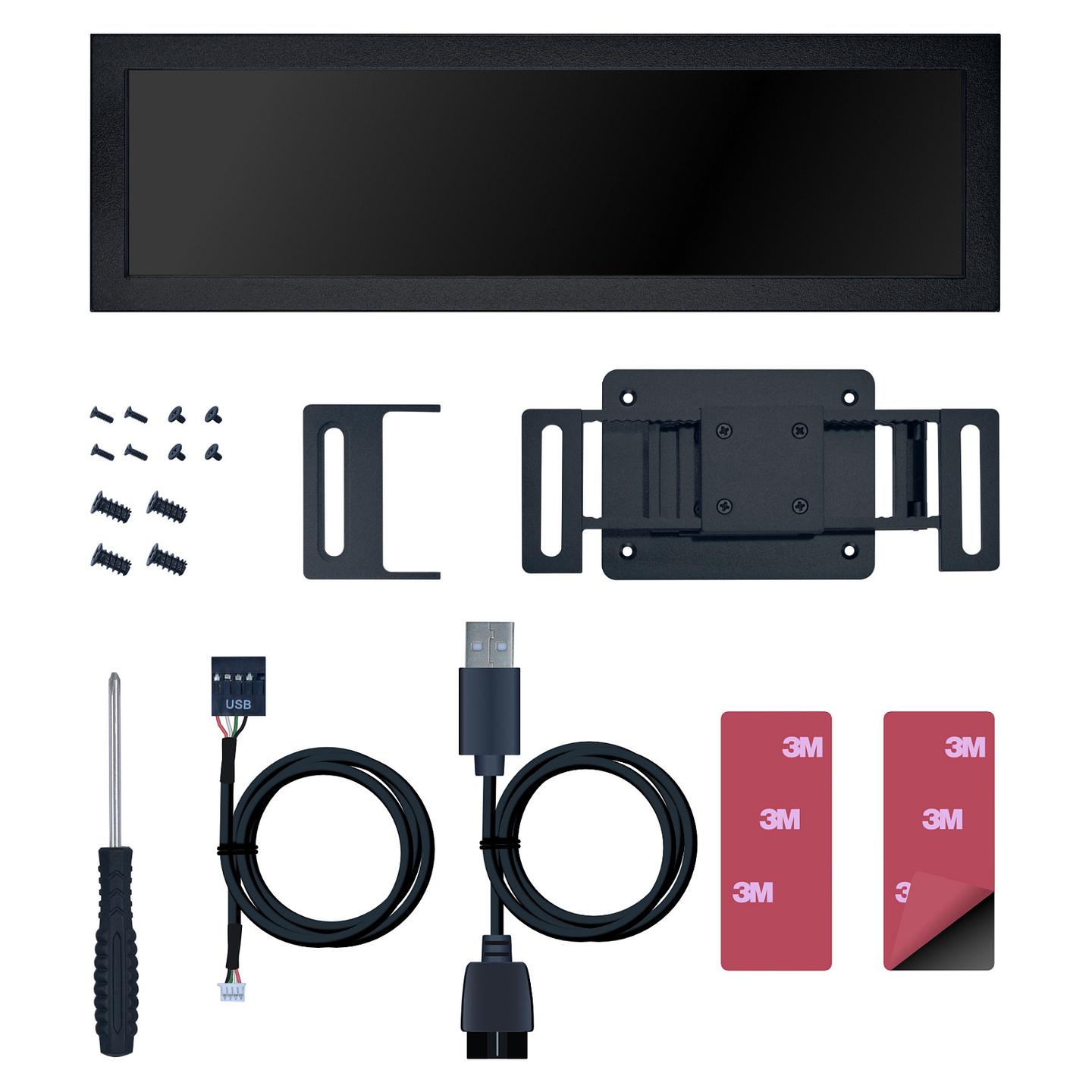 Ekran Universal për Kasë Lian Li SM088X, 8.8", 1920×480, IPS, 60Hz, ARGB - Zezë - 6