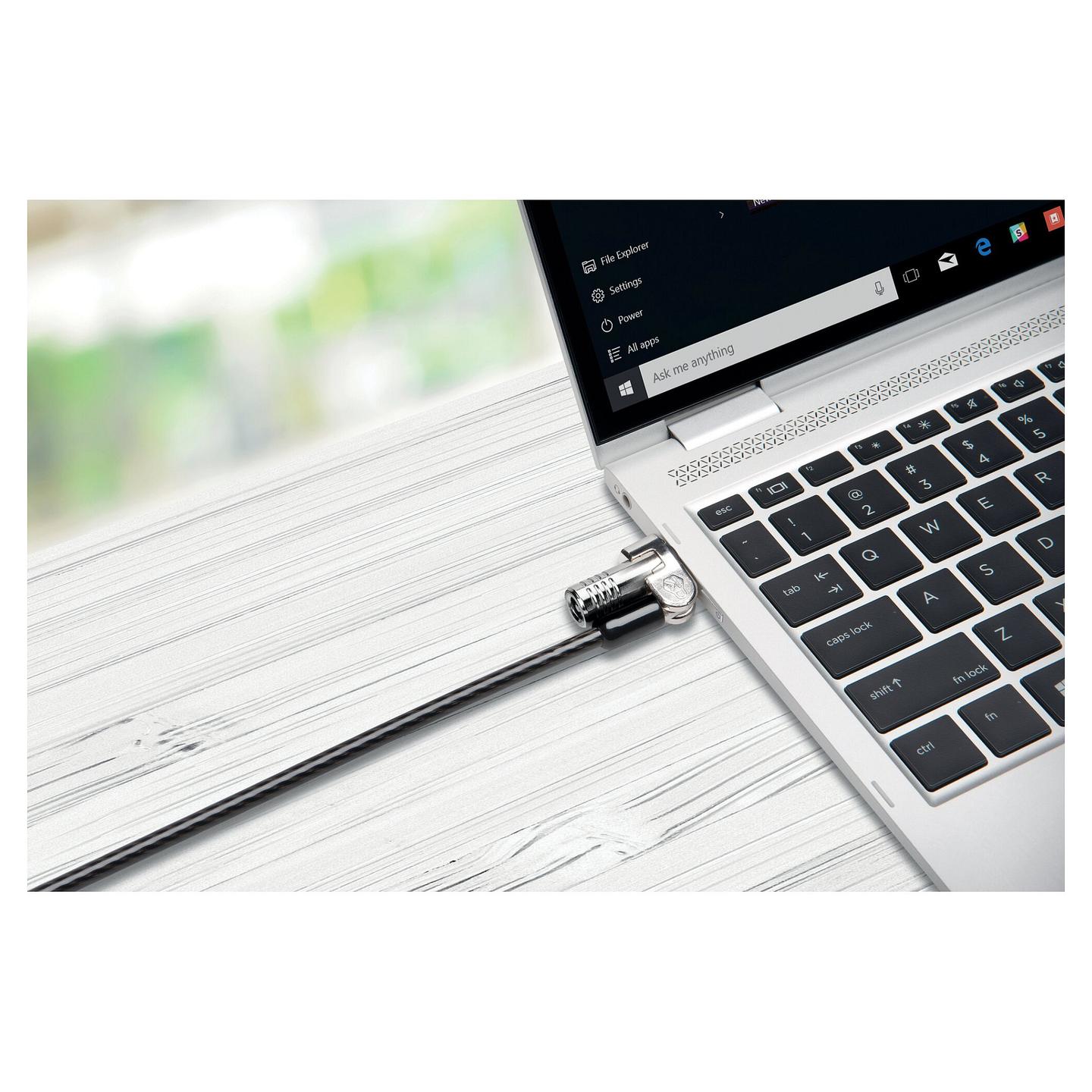 Bravë Sigurie për Laptop Kensington NanoSaver K64444WW, Kabllo 1.8m, Nano Security Slot, Kokë 10mm, Me Çelës - Zezë - 10