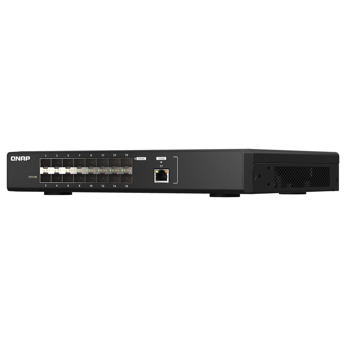 Switch QNAP QSW-M5216-1T, 16x SFP28 25GbE, 1x RJ45 10GbE, Switching Capacity 820Gbps, Layer 2 Managed, Rackmount - Zezë - 5