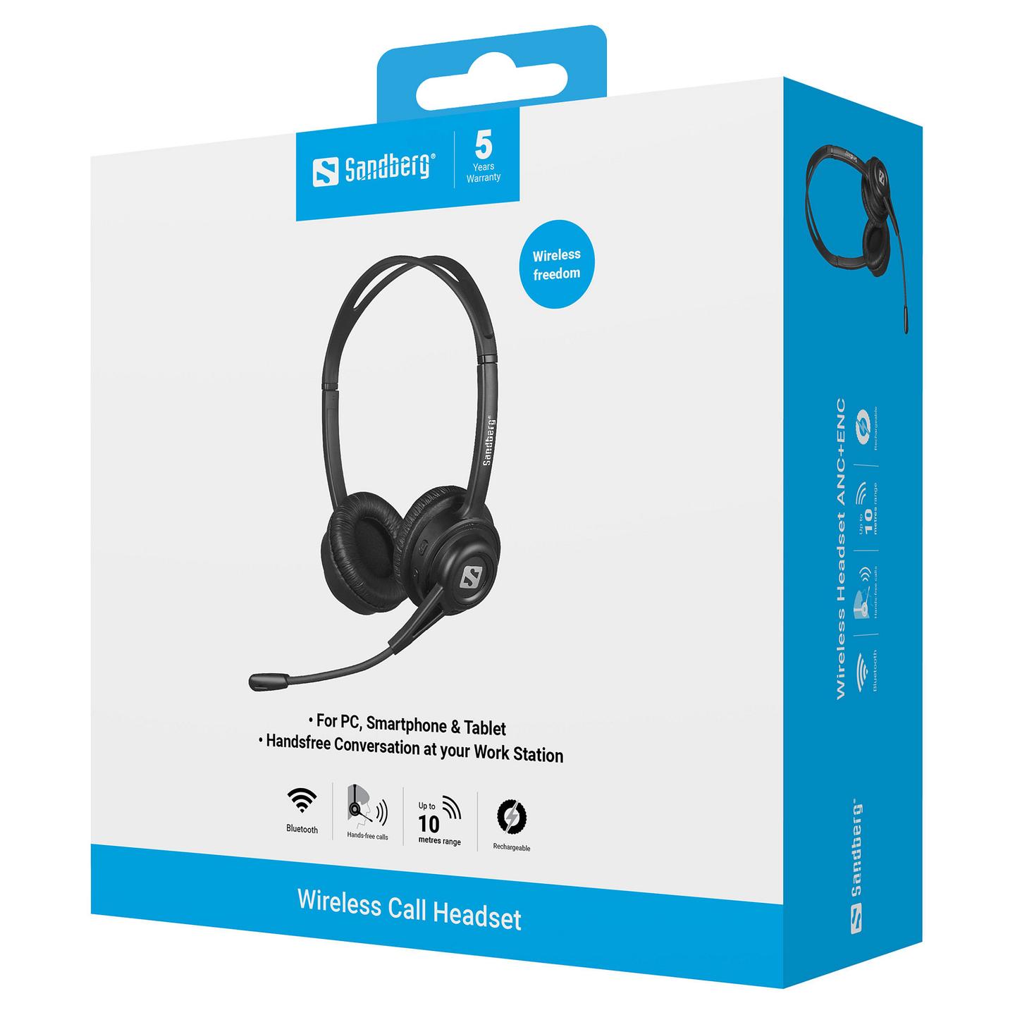 Kufje pa kabllo Sandberg Wireless Call Headset / Bluetooth 5.3 / 36mm / 20-20000Hz / Mikrofon - Zezë - 3