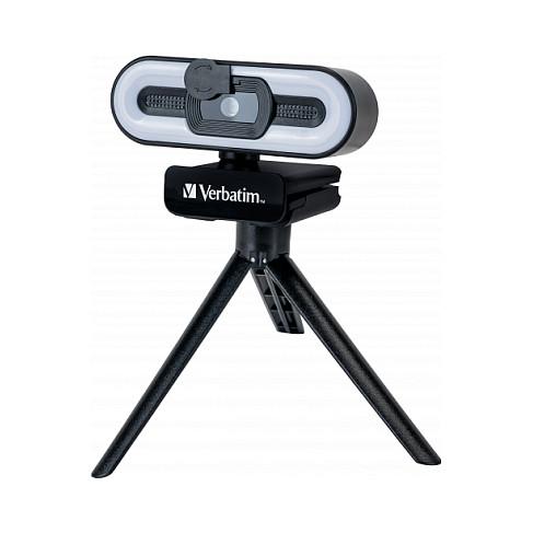 Webcam Verbatim AWC-02 / 49579 / 2K QHD / 5MP / Autofokus / Mikrofon / Ndriçim LED – Zezë - 3
