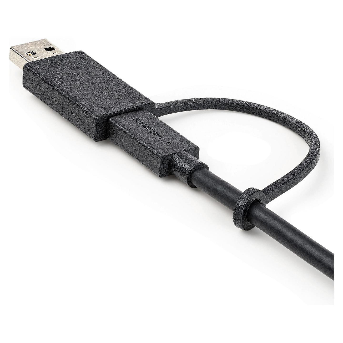 Kabllo USB StarTech.com USBCCADP, USB-C në USB-C, USB 3.2 Gen 2, 10 Gbps, Power Delivery 100W, me adapter USB-C në USB-A 5 Gbps, 1 m – Zezë - 7