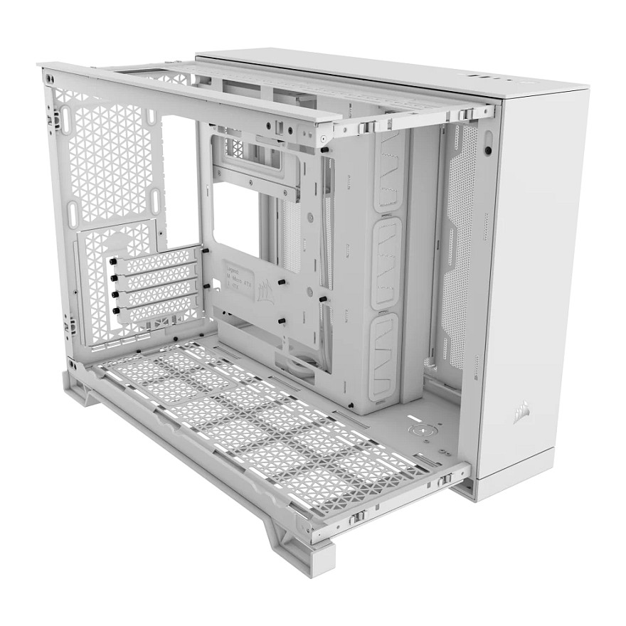 Kasë PC Corsair 2500D AIRFLOW / Midi Tower / Micro-ATX + Mini-ITX / 2x 120mm + 1x 120mm Fan Support / Tempered Glass - Bardhë - 10