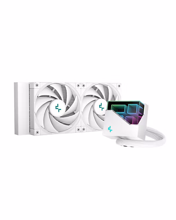 Ftohës për Procesor DeepCool LT520 WH / AIO / 240mm / 2x120mm / 500-2250RPM / 85.85CFM / ARGB - Bardhë