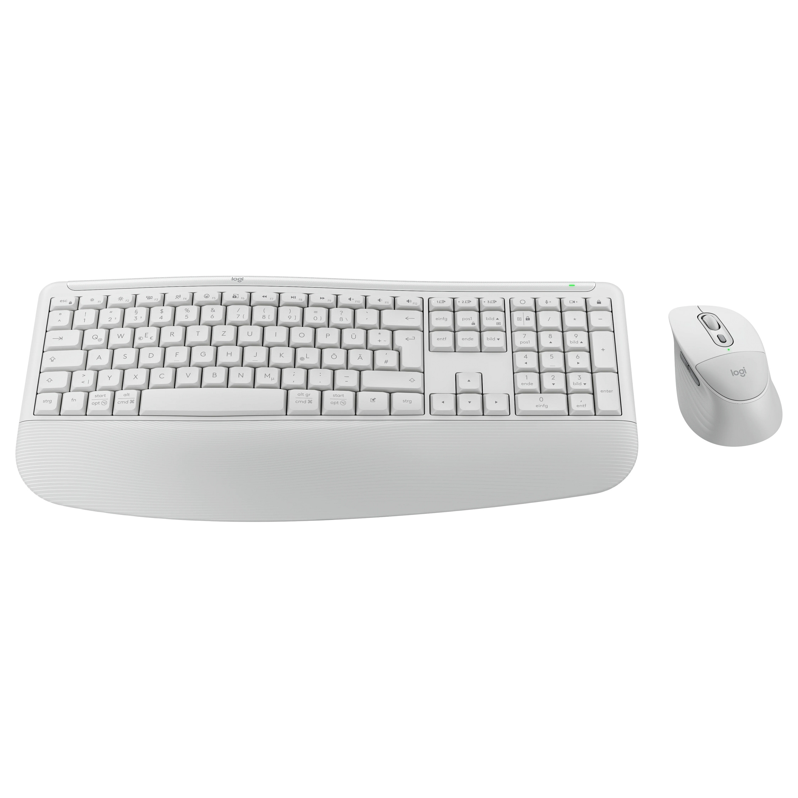 Combo (Tastierë&Maus) Logitech Signature Comfort Plus MK880 / Wireless / 109 Keys / QWERTZ German / Bluetooth 5.2 + Logi Bolt - Bardhë - 2