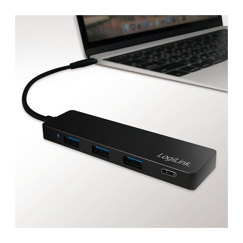 Splitter USB LogiLink UA0311 / USB-C / 3x USB-A + 1x USB-C / USB 3.2 Gen 1 / 5 Gbit/s / DC-In - Zezë - 3