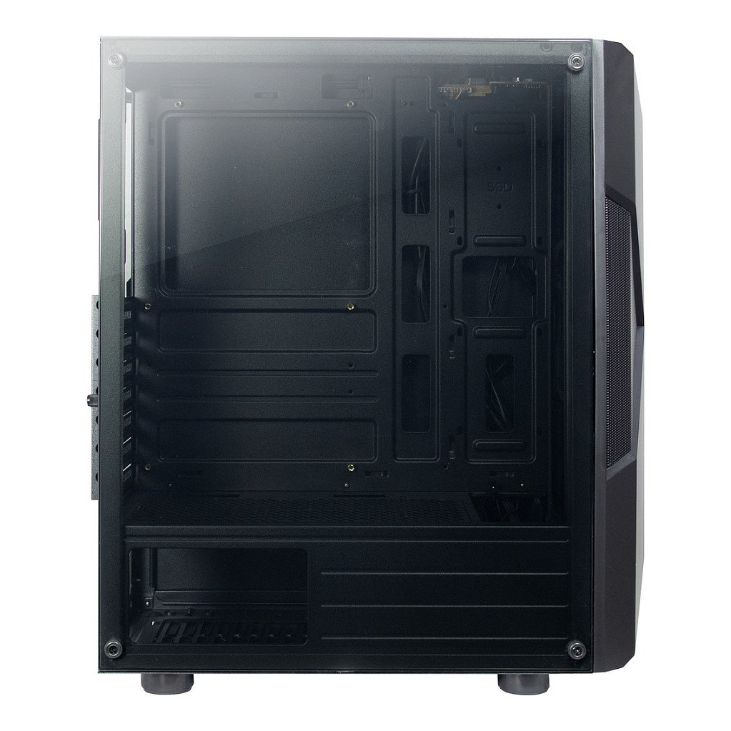 Kasë PC Inter-Tech IT-3306 Cavy / Midi Tower / ATX / 1x 120mm ARGB Fan / 2x 3.5" + 2x 2.5" Bay / Acrylic Side Panel - Zezë - 6
