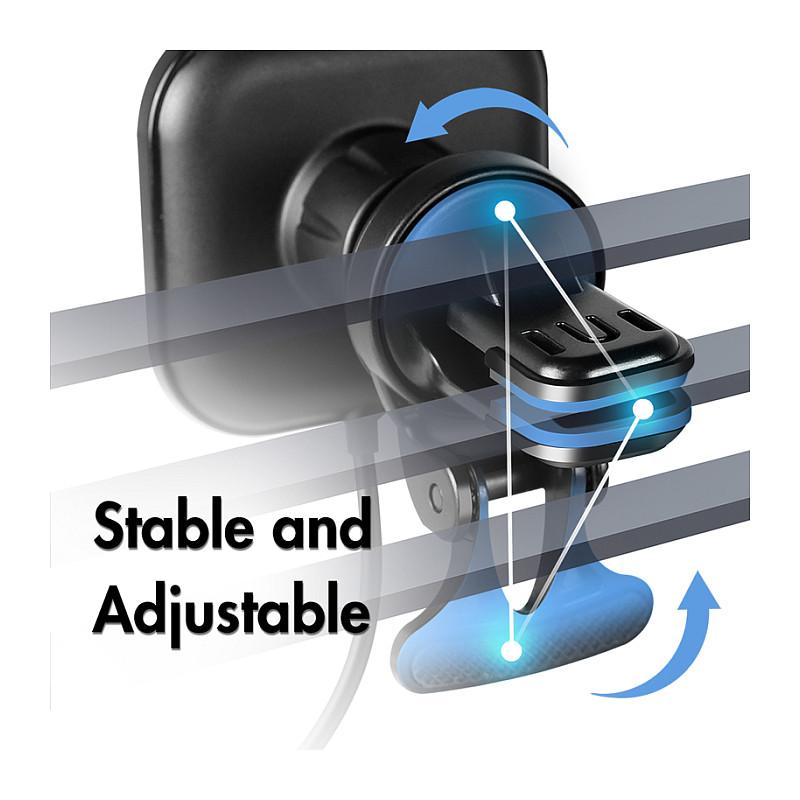 Adapter telefoni pĂ«r veturĂ« LogiLink PA0329 / Wireless Charging / Magnetic / 360° / 15W â ZezĂ« - 6