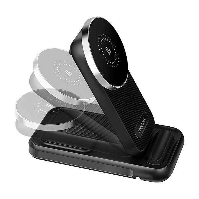 Adapter LogiLink PA0292 / Wireless / 15W / 4 në 1 / MagSafe – Zezë - 6