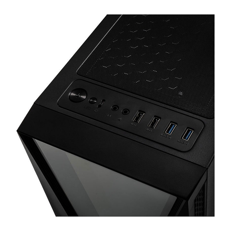 Kasë PC Kolink Void RGB / Midi Tower / ATX / 1x 120mm ARGB Fan / Tempered Glass - Zezë - 5
