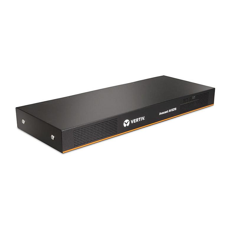 KVM Switch Vertiv Avocent AV3216-001, 16 porta, KVM over IP, 2 përdorues lokalë, 1 përdorues në distancë, Rack 1U - Zezë - 2