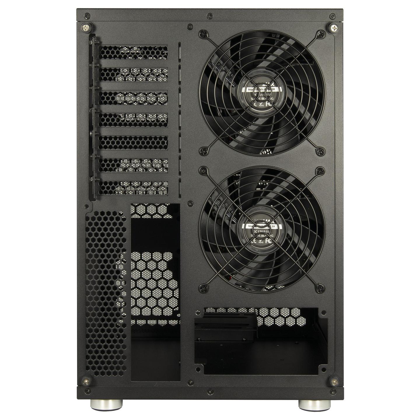 Kasë NAS Inter-Tech NAS-8, 8x HDD/SSD 2.5"/3.5", 2x USB-A 3.2 Gen 1, USB-C 3.2 Gen 1, 2x Ventilatorë 120mm - Zezë - 3