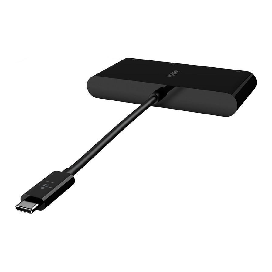 Adapter USB-C Belkin, Gigabit Ethernet, HDMI, VGA, USB-A - Zezë - 2