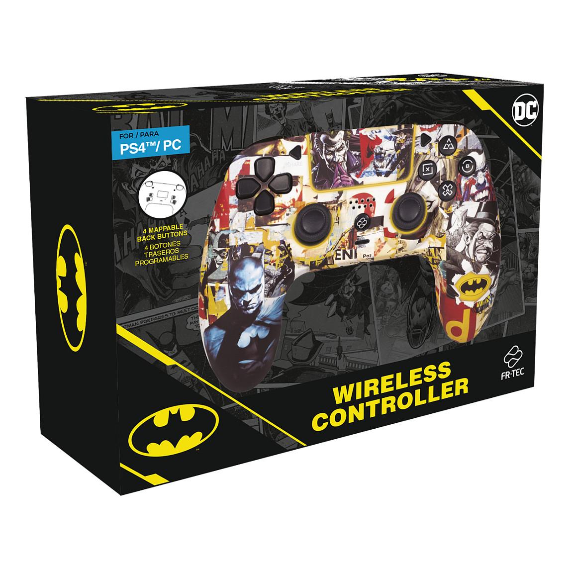 Kontroller Gaming Blade Batman DC BATPS4GP, Wireless, Bluetooth, PS4/PC, 4 Butona të Programueshëm, LED RGB - Zezë - 3