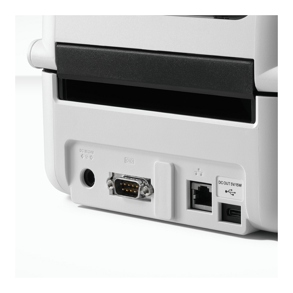 Printer Label Brother TD-4425DN / Direct Thermal / 203 DPI / 203 mm/s / 104 mm / 256 MB / 64 MB Flash / Ethernet / USB / RS-232 - Bardhë/Hiri - 4