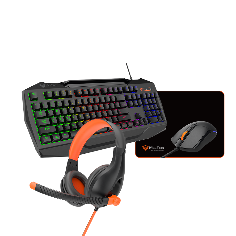 Set Gaming Meetion C490 Wired Tastierë+Maus+Kufje+Mauspad - Zezë