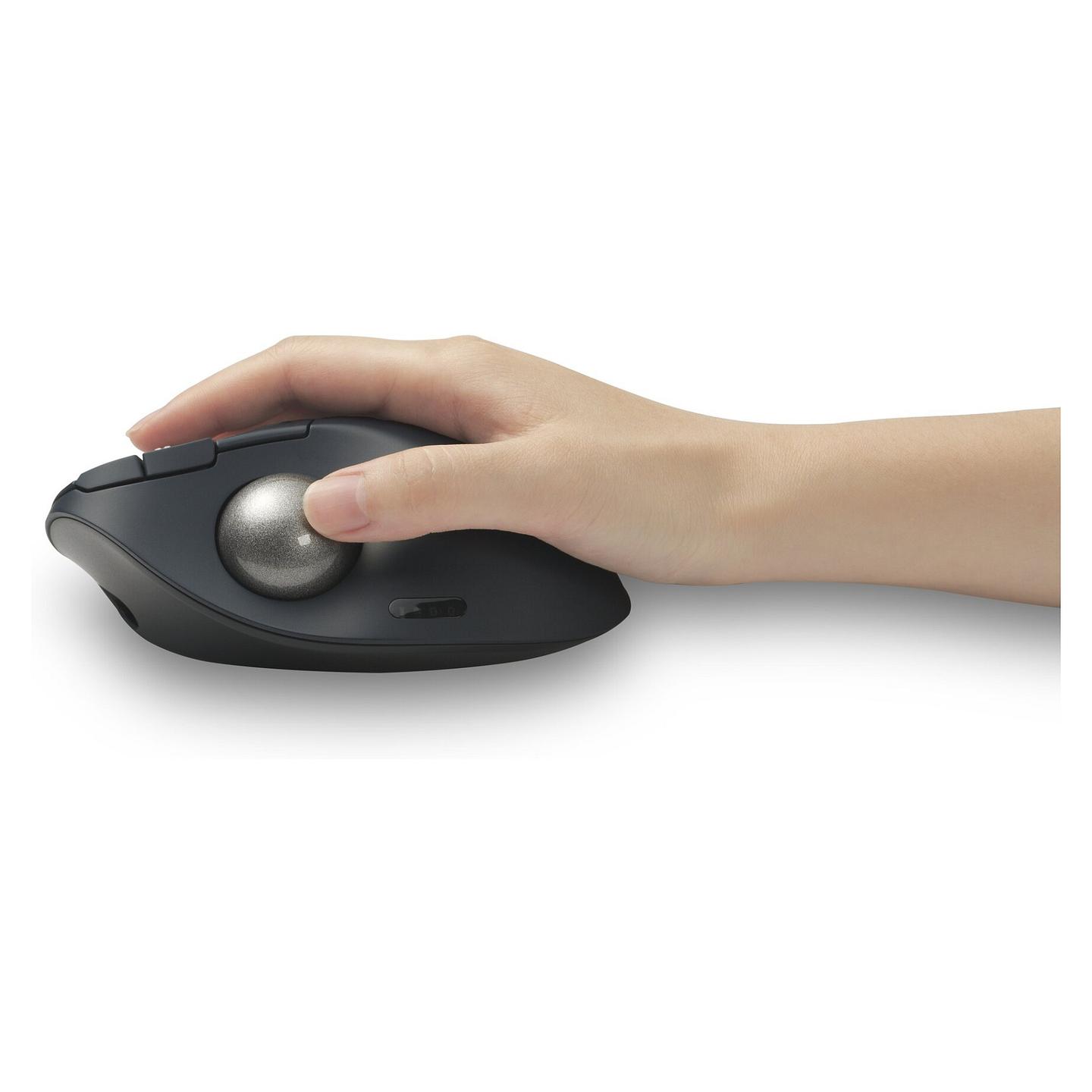 Maus pa kabllo Kensington Pro Fit Ergo TB550 / Trackball / 400–1600 DPI / Bluetooth & 2.4GHz / 7 Butona / USB-C - Zezë/Blu - 3
