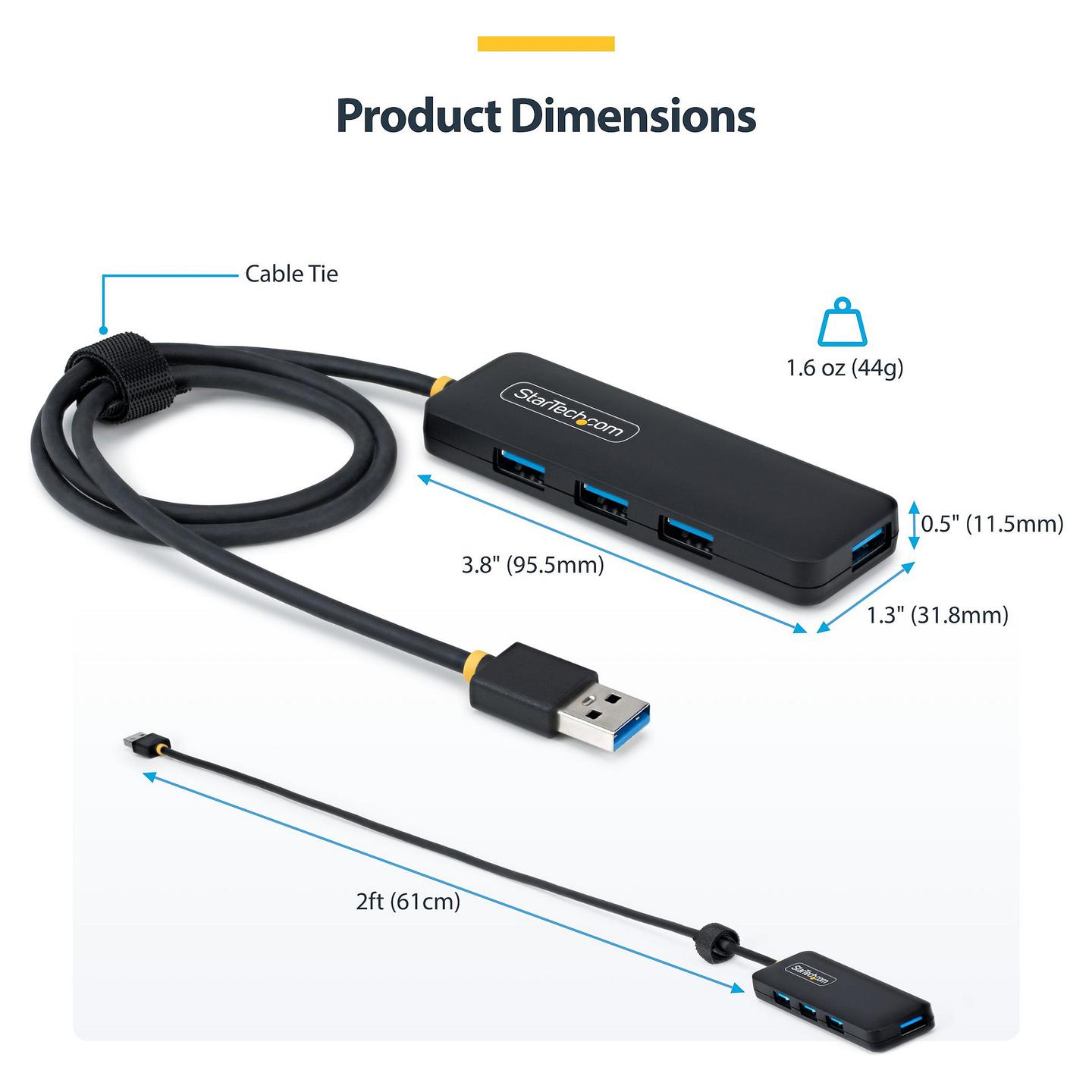 Hub USB-A StarTech.com H5A4A-USB-HUB-2, 4× USB-A 5Gbps - Zezë - 6