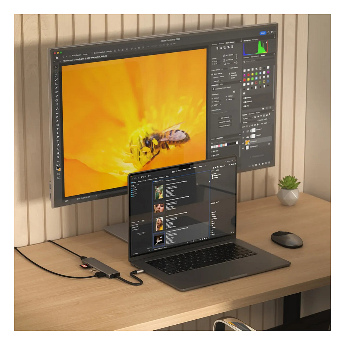 Hub Satechi ST-P7SM / 2x USB-A / 1x HDMI / 1x USB-C PD / Ethernet / SD / 80W PD / 100W – Hiri - 9