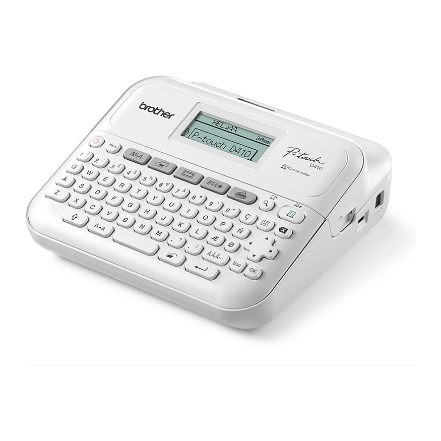 Printer Label Brother PT-D410VP / Për Etiketa / Termal / 180 DPI / 18mm / 20 mm/sec / USB - Bardhë - 3