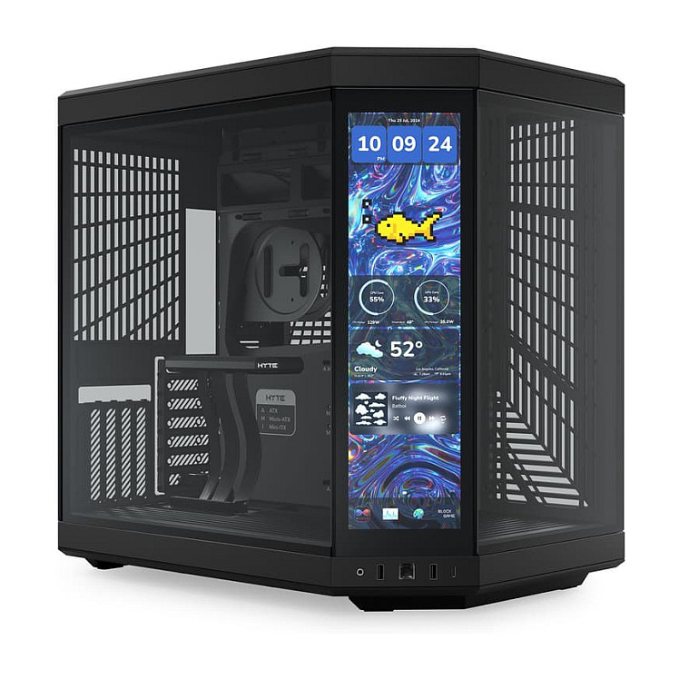 Kasë HYTE Y70 Touch Infinite / Mid-Tower / E-ATX / LCD 14.9" / Tempered Glass - Zezë