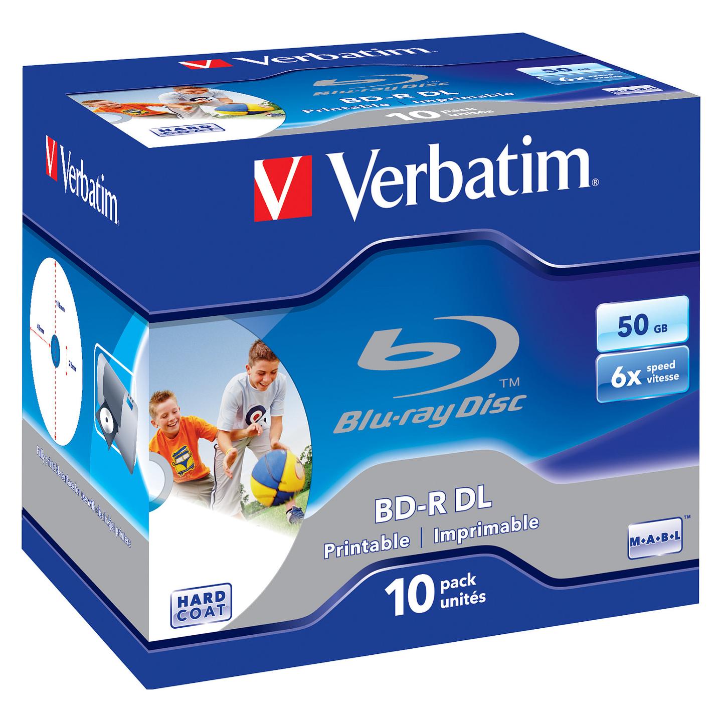 Disk Blu-ray Verbatim, 50 GB, 6x, Paketi me 10 copë, Jewelcase - 2