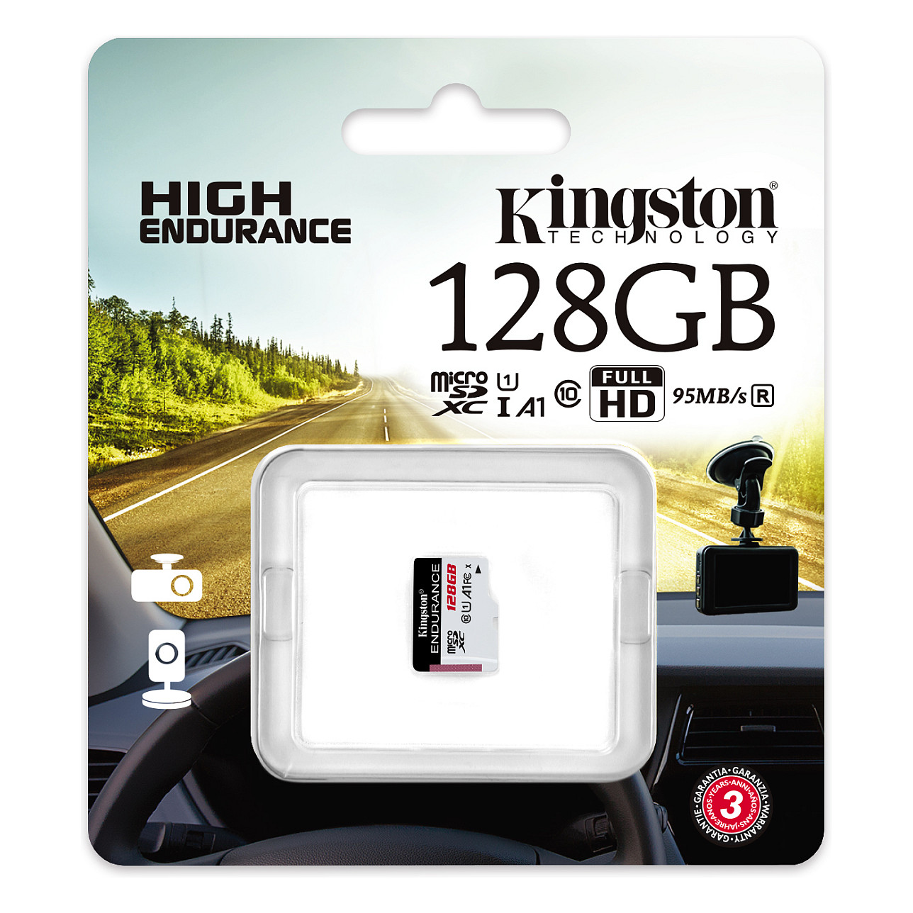 Kartë Memorie Kingston High Endurance / 128GB / MicroSD / UHS-I / Class 10 / U1 - 2