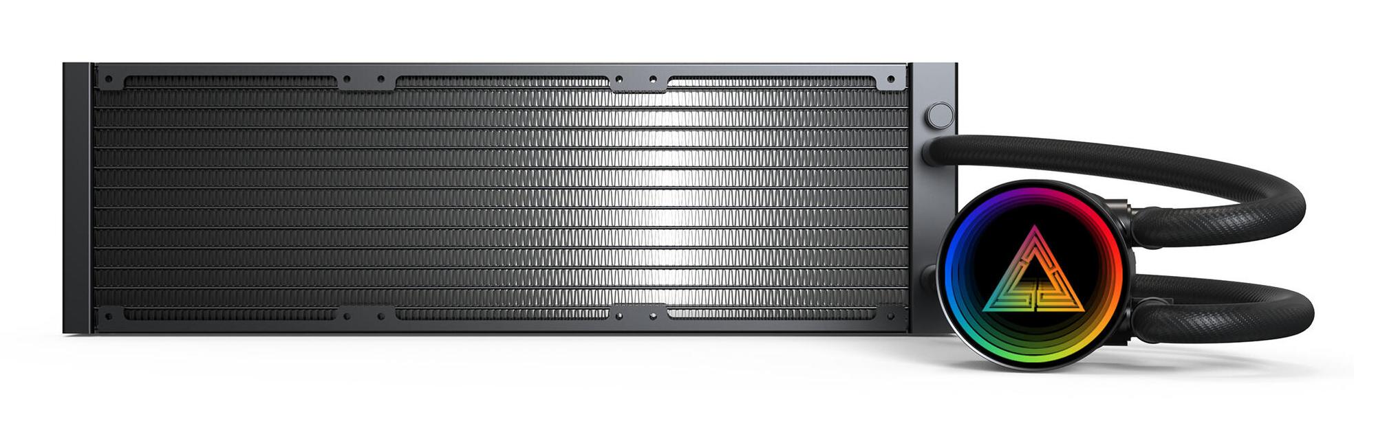 Ftohës me ujë për procesor Montech LightFlow ARGB 360 / 360mm / 3x 120mm ARGB Fan / 600-2000 RPM – Zezë - 4