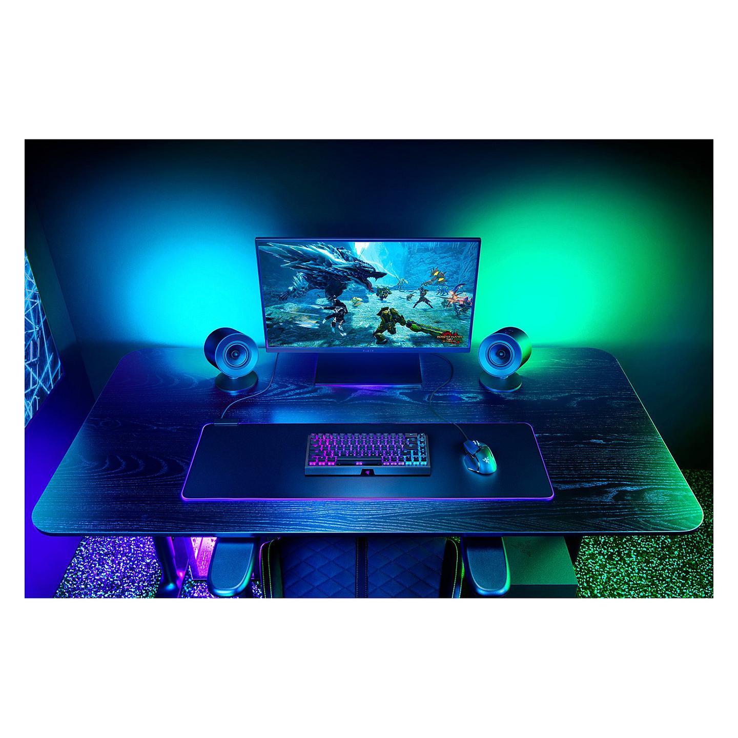 Altoparlantë Gaming Razer Nommo V2 / 2.1 / Bluetooth 5.3 / USB-C / THX Spatial Audio - Zezë - 3