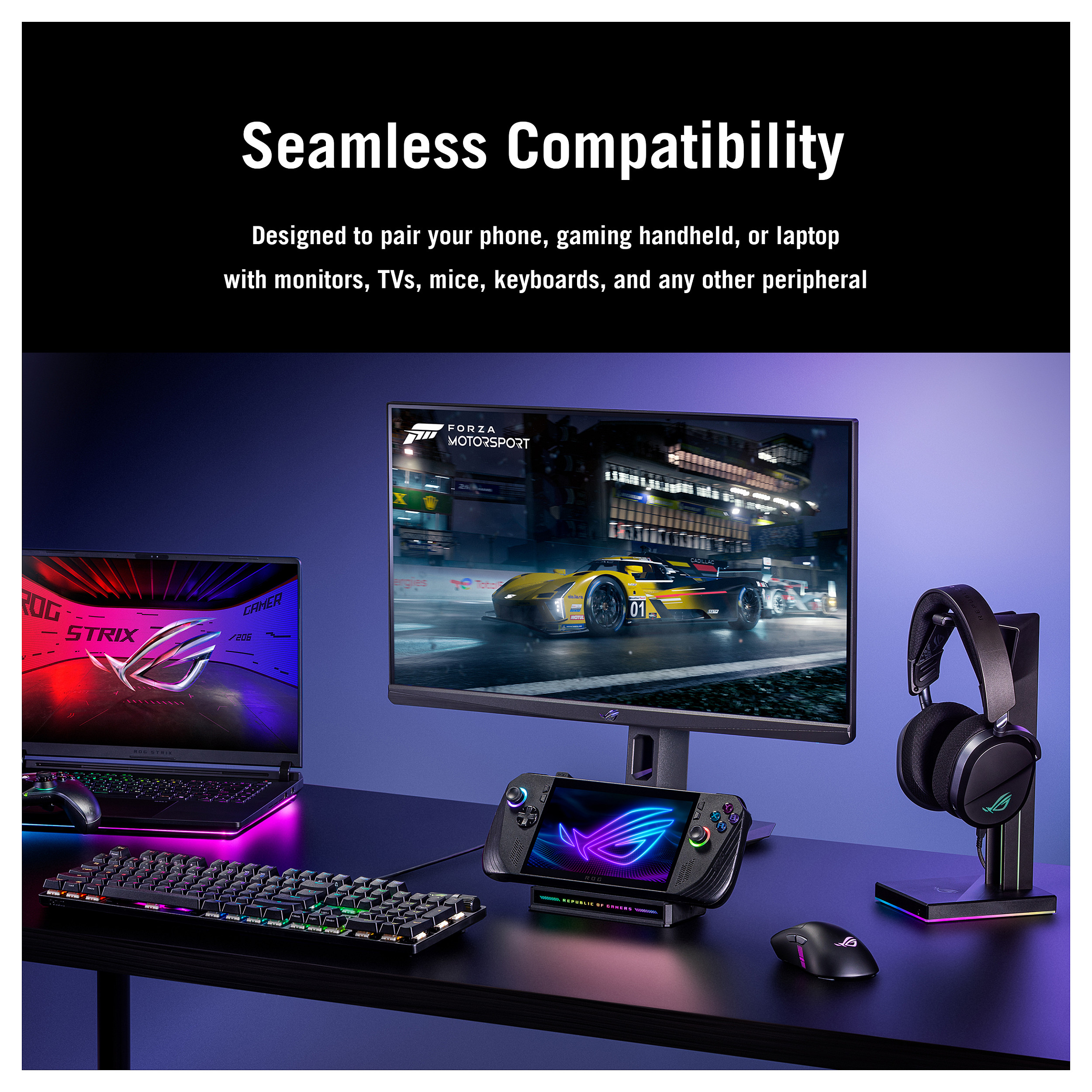 Docking Station ASUS ROG Bulwark Dock DG300 / 3x USB-A / 2x USB-C / HDMI / Gigabit Ethernet / 3.5mm Audio / 100W PD – Zezë - 9