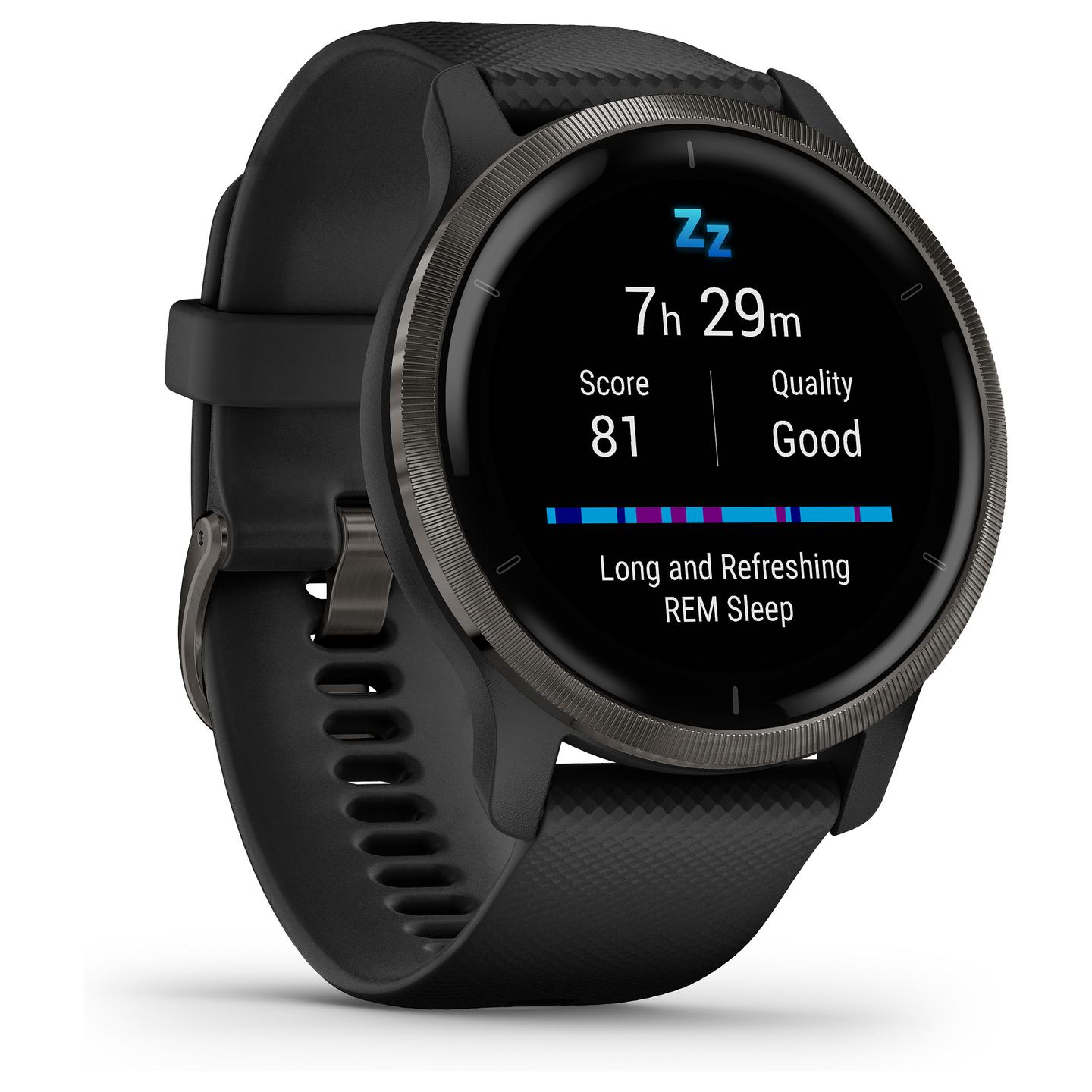 Orë e mençur Garmin Venu 2 / 45mm / AMOLED / GPS / Bluetooth / Wi-Fi - Zezë/Slate - 54