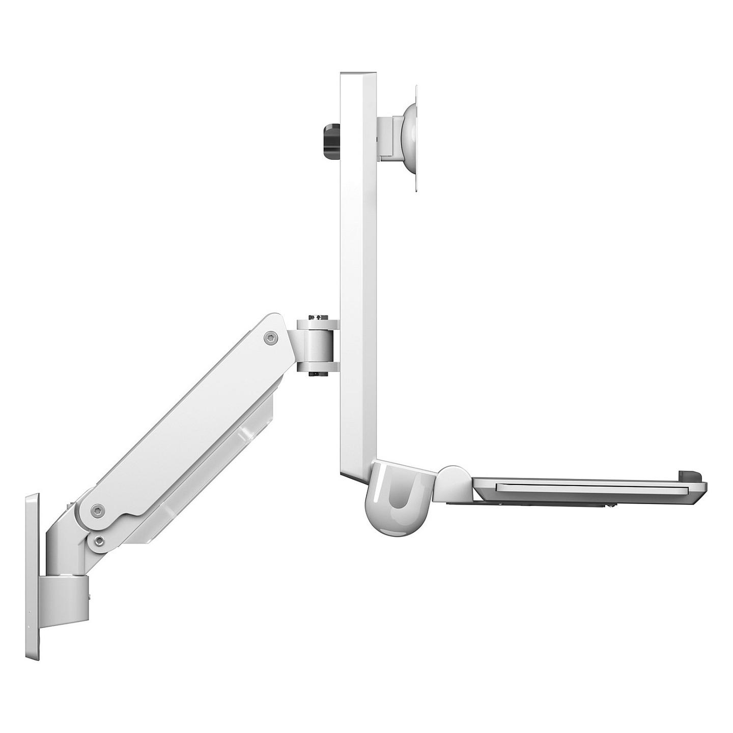 Mbajtëse për Monitor ICY BOX IB-WS700-W, 1 monitor, deri 35″, 10kg, Murale, VESA, Workstation - Bardhë - 2