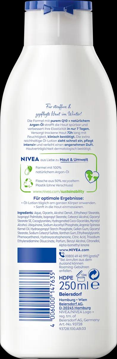 Locion për Trup NIVEA Öl-Lotion Q10 Straffend + Extra Reichhaltig / Q10 / Vaj Argani / Hidratim 48H / 250 ml - 2