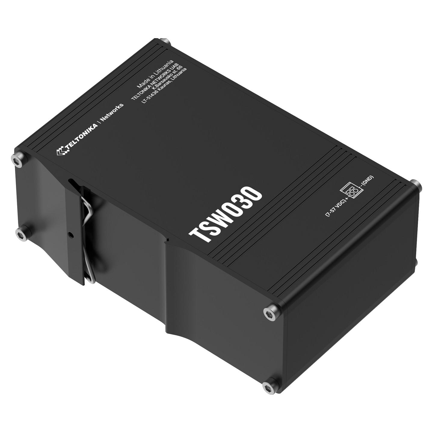 Switch Industrial Teltonika TSW030, 8x Ethernet RJ45, 10/100Mbps, Unmanaged, Montim DIN Rail, IP30 - Hiri - 2
