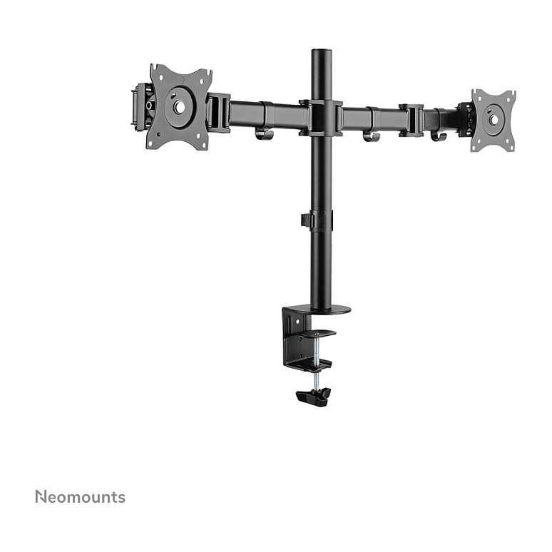 Mbajtëse për Monitor Neomounts / 2 Monitorë / 10"-27" / 8kg për Monitor / VESA 75x75-100x100 / Full Motion / Tavolinë - Zezë - 13